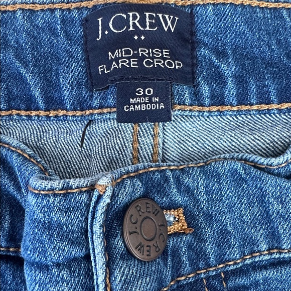 J. Crew Mid-Rise Flare Crop Denim Jeans - Picture 3 of 6